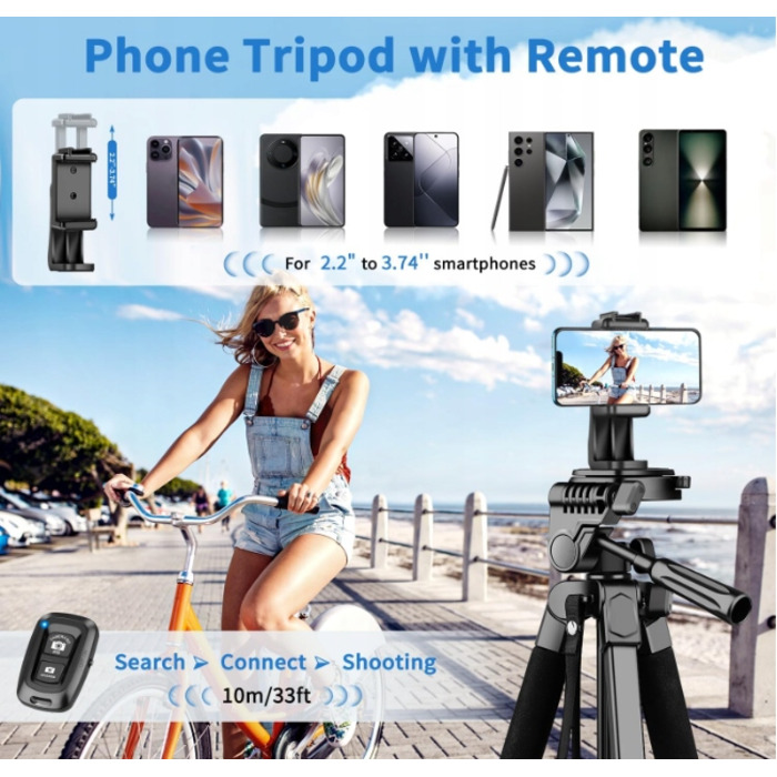 Штатив Nineigh S60, 172 см, чорний