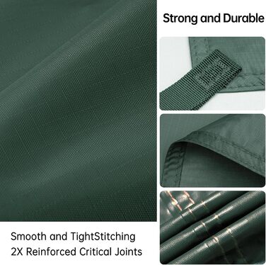 FREE SOLDIER 3x3.2m Waterproof Tarp - Ultralight Camping Shelter, UV Protection, Military Green