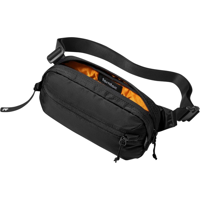 Сумка-слінг Tomtoc 1.5L з RFID захистом, антикрадіжна, для чоловіків та жінок, чорна