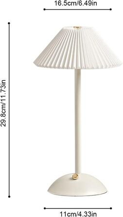 Світлодіодна настільна лампа Starnearby бездротова, з сенсорним димером та акумулятором. 3 режими світла, вінтажний металевий плафон. Лампа для спальні, офісу, тумбочки (біла основа)