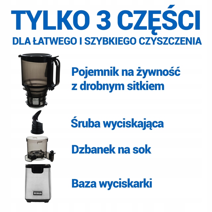Вертикальна шнекова соковижималка TESLA SJ 770, 250 Вт