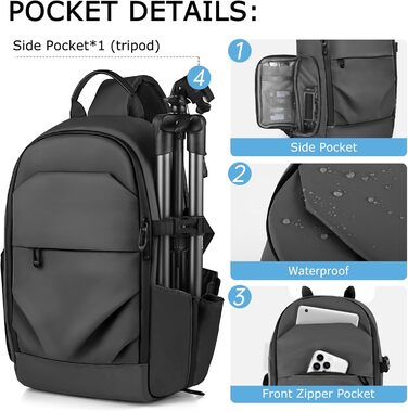 Водонепроникна сумка-переноска для фотографа з швидким доступом, з підставкою для штатива, для DSLR камер
