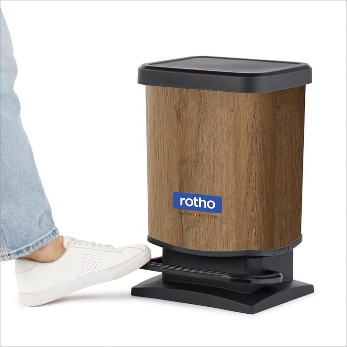 Відро для сміття Ho Paso 20л з кришкою, пластик (PP перероблений), BPA-free, 20л (29.3 x 26.6 x 45.7 см)