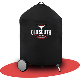 Чохол для гриля Old South, водонепроникний, для круглих вугільних грилів Weber, Napoleon, Brinkmann, Char Broil, Ø 57 см, чорний (Ø77 x 90 см)