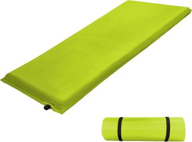 Каремат туристичний ALPIDEX Isomatte Camping, 200x66x10 см, самонадувний, ізолюючий, Lime