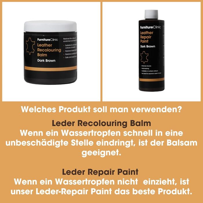 Complete Leather Restoration Set (Dark Grey) – includes leather reconditioning balm, protective cream, cleaner, sponge, and applicator – restoration and repair of sofas, chairs, car seats, and