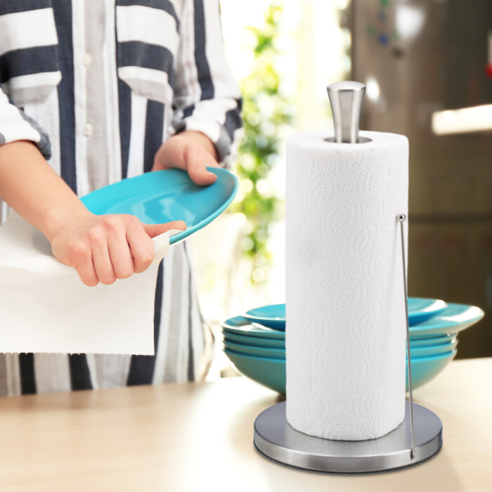 Relaxdays freestanding kitchen roll holder
