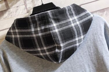 Спортивна кофта GURUNVANI Unisex 20wy801 з капюшоном, сіра (3XL)