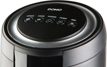 Вентилятор підлоговий DOMO DO8152 з пультом дистанційного керування, 3 швидкості, 4 режими, таймер 8 годин, чорний