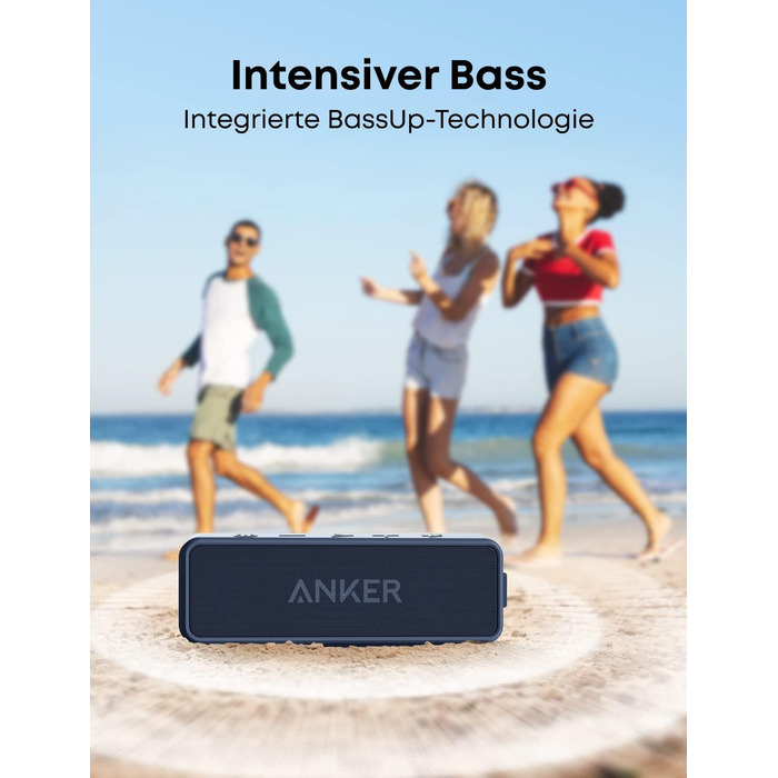 Портативна Bluetooth колонка Anker SoundCore 2 - блакитна, 24 год роботи, IPX7, потужний бас