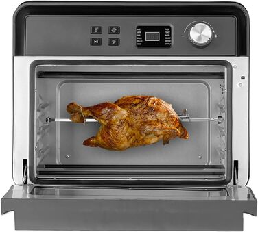 Фритюрниця CASO AirFry Chef 1700 чорна, без попереднього розігріву, 3 рівні, 1700 Вт, температура 40-230°C, таймер, конвекційна