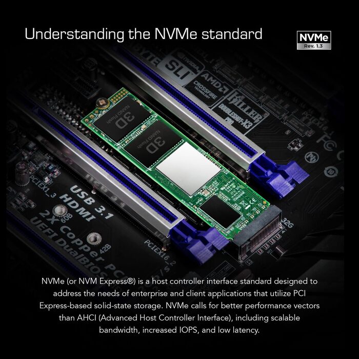 SSD накопичувач Transcend 1TB MTS220S NVMe PCIe Gen3 x4 M.2 2280 з DRAM Cache