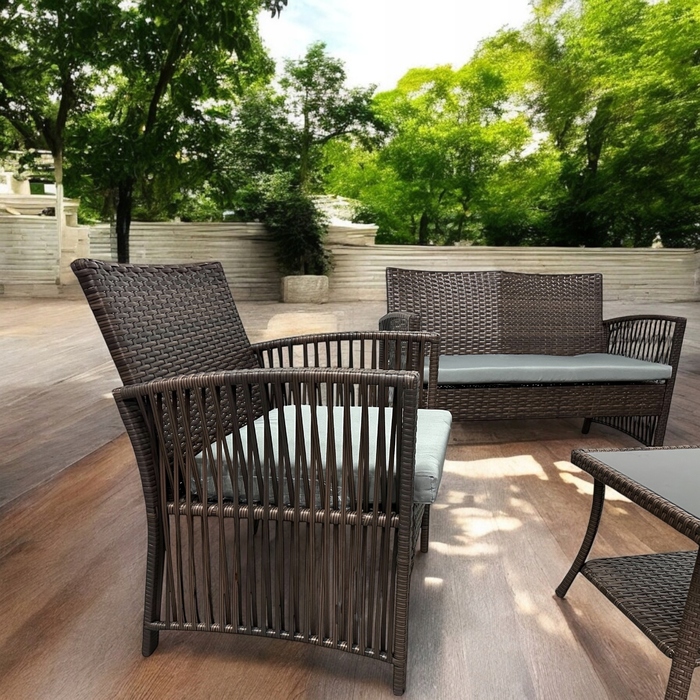 Комплект садових меблів Ideal Garden з техноротанга, багатоколірний, 4 предмети