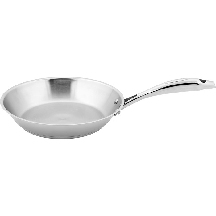 Набір сковорідок SCANPAN STS з нержавіючої сталі 20+28 см | Багатофункціональні сковороди Induction з алюмінієвим ядром, похилі бортики | Сковороди для всіх типів плит | Огнестійкі (24 см)