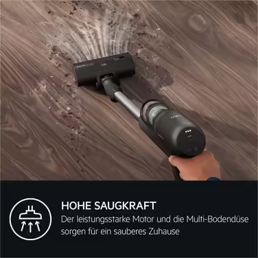 AEG ULTIMATE 7000 ÖKO AP71UB14AM Cordless Vacuum Cleaner / extra powerful / ultralight 2.2 kg / 70% recycled material / up to 40 minutes of runtime / 120m² / 5-stage filtration / all floors / Automatic, Matte Black