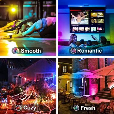 RGB LED Spotlight Outdoor with Remote Control, 2PCS RGBW 5000LM Dimmable Color Outdoor Spotlights, 3000K Warm White Floodlight Floodlight Spotlight Color Changing Lighting Floodlight Garden IP66 Waterproof