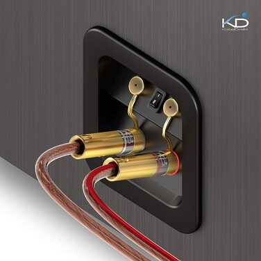 Позолочені бананові роз'єми KabelDirekt для акустичних кабелів до 6 мм², 10 пар (для Hi-Fi колонок, підсилювачів та ресиверів)