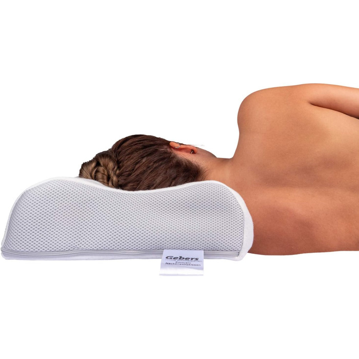 Dream Castle Exclusive Neck Pillow - Gel foam core with wave pattern RG50 - Height adjustable for optimal sleeping position - Sustainable cover made of recycled polyester - 30x60cm