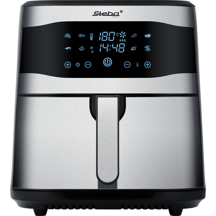 Фритюрниця Steba Family HF 8000, 8л, без олії, з сенсорним екраном, 8 програм, таймер 60 хв, 1800 Вт