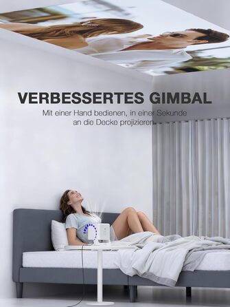 Портативний проєктор VISSPL A-800ANSI: Full HD 1080P, WiFi6, Bluetooth, Автофокус, Корекція трапеції 6D, Підтримка 4K, Netflix, для домашнього кінотеатру та відпочинку на природі