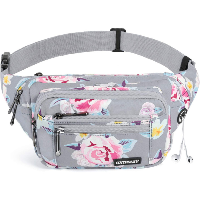 Гірчиця Bauchtasche для жінок та чоловіків, поясна сумка, універсальний розмір, сірий квітка