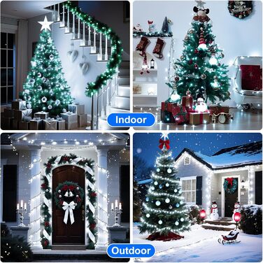 LED гірлянда 20 метрів, 1000 LED, для декору саду, балкону, весілля. 8 режимів, таймер, водонепроникність.