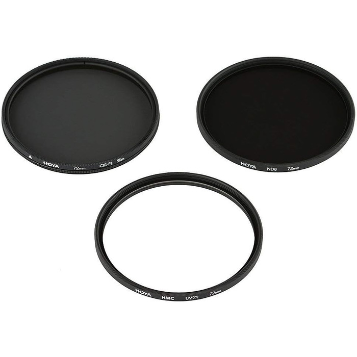 Набір фільтрів Hoya Digital: поляризаційний, ND (NDx8), UV (37mm)