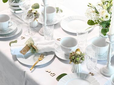 CreaTable Серія Barcelona: 12-Piece Porzellan Geschirrset, Tafelservice, Made in Europe (6-Piece Becherset)