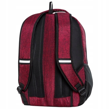 Багатовідсіковий шкільний рюкзак CoolPack, чорний з червоним, 27 л