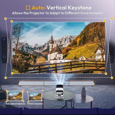 Портативний міні-проектор HY300 Pro з WiFi 6, Bluetooth 5.0 та Android 11.0 (1080P, 4K Decode)