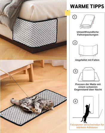 Килимок для кігтів котів JanYoo: захист від подряпин, сизаль, 60x25 см (2 шт.)