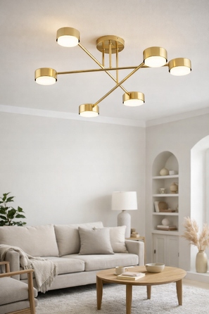 Підвісна люстра Elko-Lighting Mono Gold, 6 точок освітлення, GX53