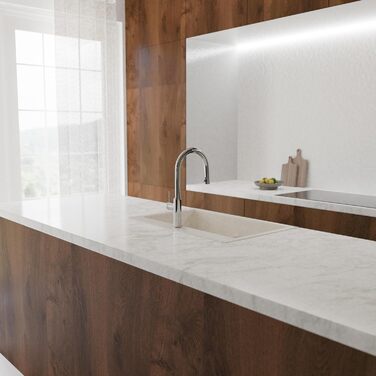 Кухонний змішувач SCHÜTTE 79562 Blackpool з висувною лійкою, поворотний на 360°, з однорідним керуванням, для мийки, хром