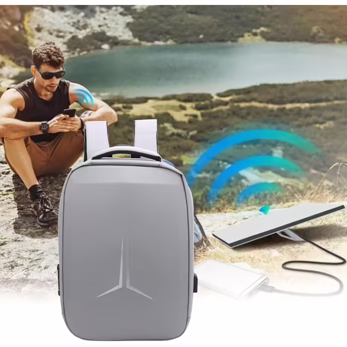 Outdoor Duffel Bag, Backpack for Dish and All Accessories, Anti-Theft Laptop Backpack Dish Router, Mini Bag with USB Charging