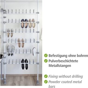 WENKO Telescopic System Hercules - adjustable organization system, wardrobe system (shoe holder)
