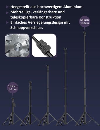 Ringlicht YOHOOLYO 12 дюймів зі штативом 163 см, 3 кольори світла, 10 рівнів яскравості для TikTok, YouTube, фото та відеозйомки