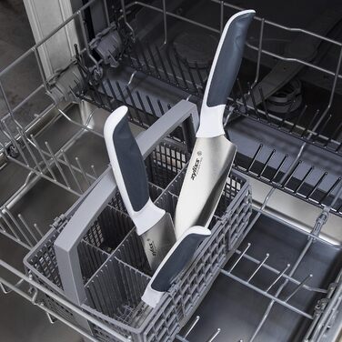Zyliss Comfort Kitchen Knife Set - 6 Piece Stainless Steel Knife Block Set with Shears - Dishwasher Safe - 5 Year Warranty