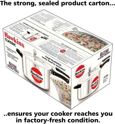 Швидковарка Hawkins Classic CL8W з алюмінію, 8 л, срібна