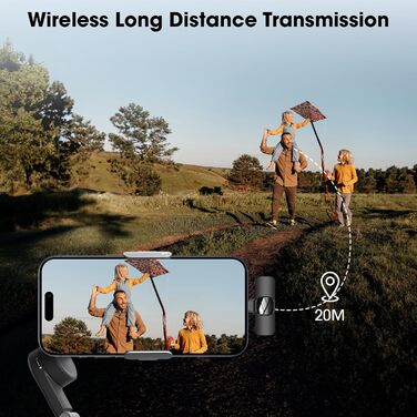 Беспроводной петличный микрофон HMKCH для телефона/iPhone/компьютера, USB-C, для видеоблогинга, TikTok, YouTube, с шумоподавлением, Plug-and-Play, K1CLU