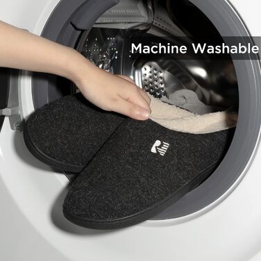 Чоловічі халапи RockDove з підкладкою Sherpa та піною Memory Foam, 40/41 EU, чорні