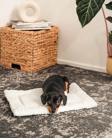 Підстилка для собак та котів Lionto Wendedecke, 60x45 см, сіра, з підкладкою, тепла, миюча, для захисту від холоду, будь-якого розміру