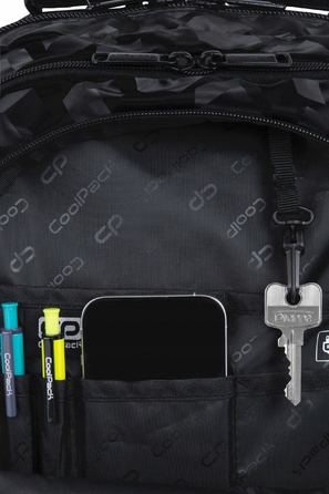 Шкільний багатокамерний рюкзак CoolPack, чорний, 28 л