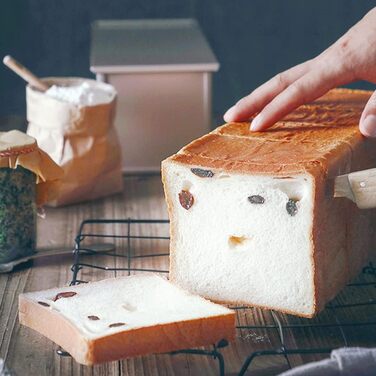 Форма для випікання хліба та тостів CANDeal, 1200 г, з кришкою, для тіста, кексу, хліба, метал