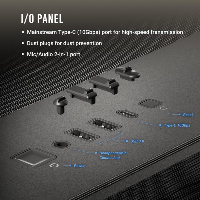 Корпус для ПК GEH Antec C8 Wood Full Tower чорного кольору