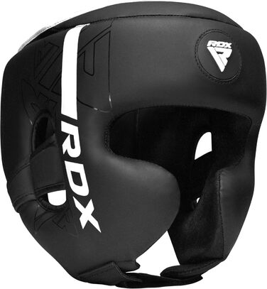 RDX Headgear for Kickboxing, Combat Sports, MMA Training - Maya Hide Leather Sparring Headguard, Boxing Helmet, Krav Maga, Muay Thai, Karate & Taekwondo Headgear - Multi-Impact White M