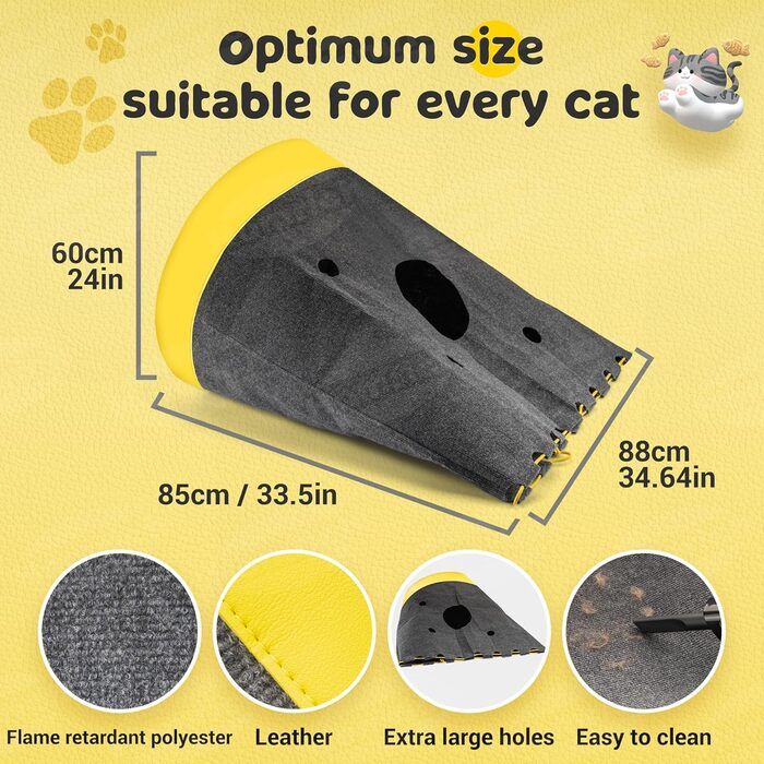 Килимок-іграшка для котів з тунелем, інтерактивна іграшка-центр активностей, розвиваюча іграшка для котів, килимок-іграшка для котів (L)