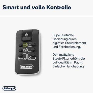 De'Longhi HFX65V20 Ceramic Heater (2000 W) black/grey