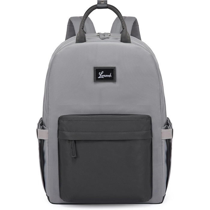 LOVEVOOK Рюкзак для жінок, шкільний рюкзак для ноутбука, 15.6 дюймів, для підлітків, дівчаток, універсальний, міський, водонепроникний, для школи, університету, подорожей (Сіро-блакитний)