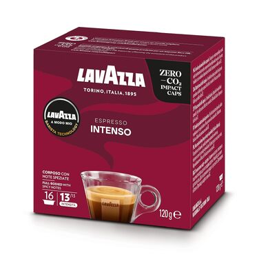 Кава в капсулах Lavazza A Modo Mio Espresso Intenso, інтенсивність 13, суміш Арабіки та Робусти, середньо-темне обсмаження, 64 капсули (4 упаковки по 16 шт)
