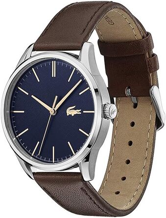 Годинник чоловічий Lacoste Vienna 2011046 кварцовий з коричневим шкіряним ремінцем
